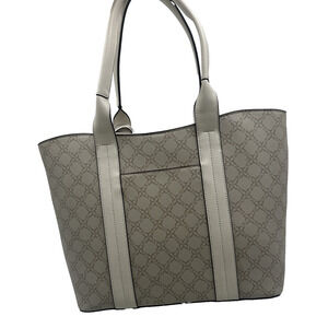 Nine West Kyndall Trap Tote W/ Pouch Bag Mushroom Logo magnetic‎ snap